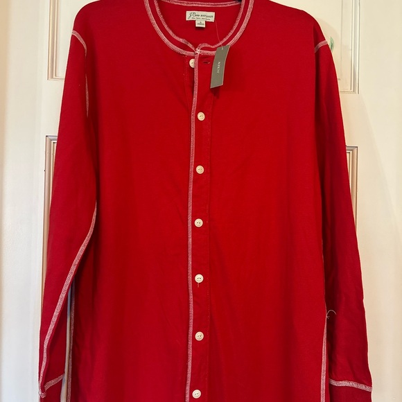 J Crew NWT Knit Goods NWT Union Suit - Red - Size Small Flap Pajamas Long John - Picture 3 of 14
